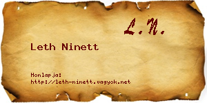 Leth Ninett névjegykártya